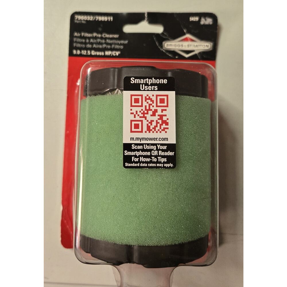 New Briggs & Stratton 5429 Air‎ Filter with Pre Cleaner 796032/798911 OEM